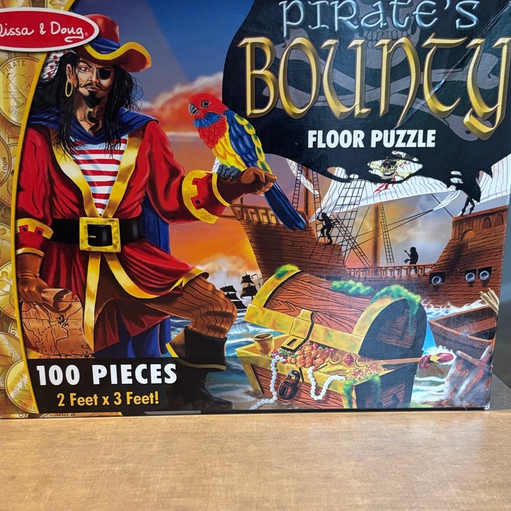 Melissa & Doug Pirate Adventure Puzzle with Red and Blue